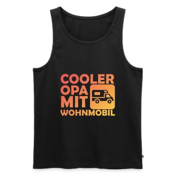 Cooler Opa Mit Wohnmobil Camping Geschenk für Opa - Männer Premium Bio Tank Top - Schwarz - Vorne - Michal (187cm)