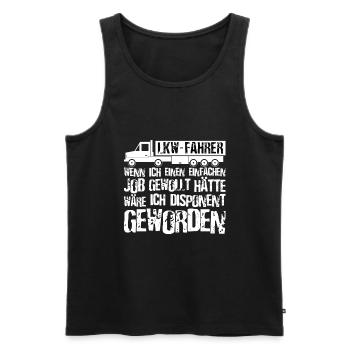 Helden des Alltags - die alles am Laufen halten - Männer Premium Bio Tank Top - Schwarz - Vorne - Michal (187cm)