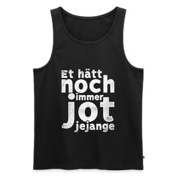 lustiger kölsche Grundgesetz Spruch Outfit - Männer Premium Bio Tank Top - Schwarz - Vorne - Michal (187cm)