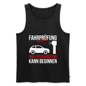 Führerschein bestanden fotoshooting - Männer Premium Bio Tank Top - Schwarz - Vorne - Michal (187cm)
