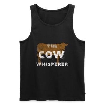 COW Whisperer Retro Vintage Gift For Farm Lover - Débardeur bio Premium Homme - noir - Devant - Michal (187cm)