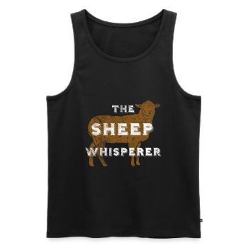 SHEEP Whisperer Vintage Geschenk für Farm Lamb Lover - Männer Premium Bio Tank Top - Schwarz - Vorne - AI Model Male 178 light (178cm)