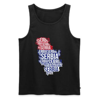 Serbia 2020 - Soccer Fussball Fan Land Srbija Srbs - Männer Premium Bio Tank Top - Schwarz - Vorne - Michal (187cm)