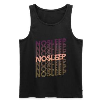 No Sleep Rave Festival EDM Techno Raven Music Goa - Men's Premium Organic Tank Top - black - Front - AI Model Male 178 light (178cm)