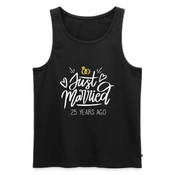 25th wedding anniversary gift anniversary married couple jus - Men's Premium Organic Tank Top - black - Front - Michal (187cm)