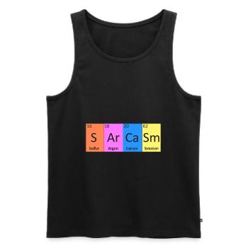 Sarcastic Sarcasm Funny Periodic Table Gift - Men's Premium Organic Tank Top - black - Front - Michal (187cm)