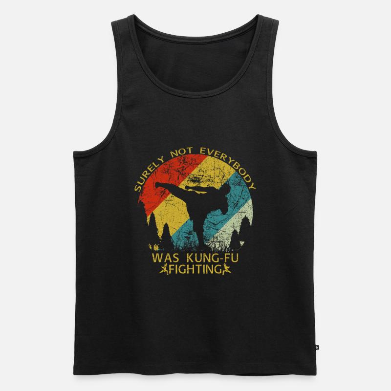 Kung Fu - Männer Premium Bio Tank Top - Schwarz