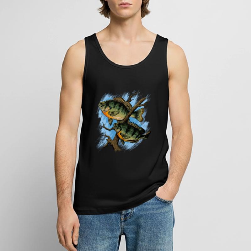 Crapet Arlequin Illustration Pêche Pullover conception Débardeur bio Premium Homme