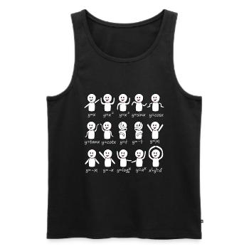 Algebra Dance Funny Diagram Math Equation Mathemat - Men's Premium Organic Tank Top - black - Front - AI Model Male 178 light (178cm)