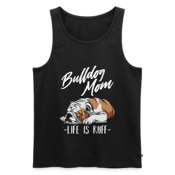 Vêtements de cadeau drôle de bouledogue anglais Bulldog Mom Lif - Débardeur bio Premium Homme - noir - Devant - AI Model Male 178 light (178cm)