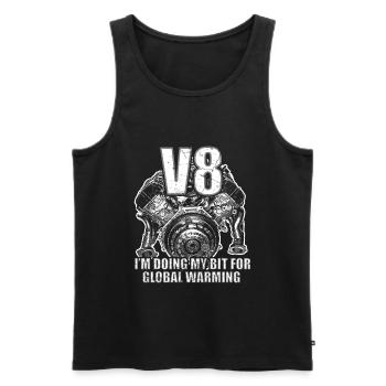 V8 Big Block, Tuningteile - Männer Premium Bio Tank Top - Schwarz - Vorne - AI Model Male 178 light (178cm)
