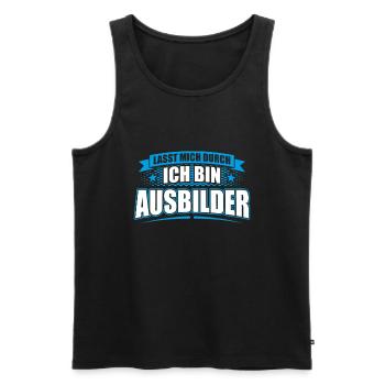 Lasst mich durch ich bin Ausbilder - Männer Premium Bio Tank Top - Schwarz - Vorne - AI Model Male 178 light (178cm)