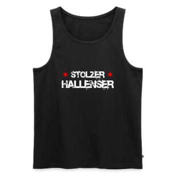 Stolzer Hallensern Halle Saale - Männer Premium Bio Tank Top - Schwarz - Vorne - Michal (187cm)