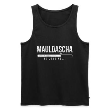 Lustiger Schwaben Mauldascha - Männer Premium Bio Tank Top - Schwarz - Vorne - Michal (187cm)