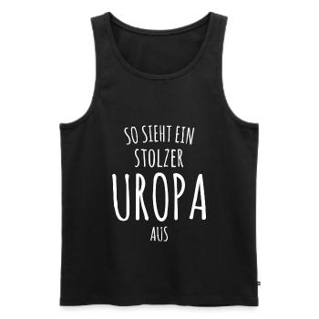 So sieht ein stolzer Uropa aus Stiefvater - Männer Premium Bio Tank Top - Schwarz - Vorne - Michal (187cm)