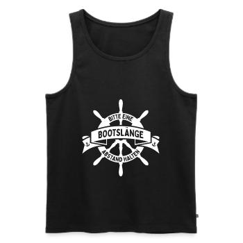 Eine Bootslänge Abstand Halten Kapitän Segler Boot - Männer Premium Bio Tank Top - Schwarz - Vorne - AI Model Male 178 light (178cm)