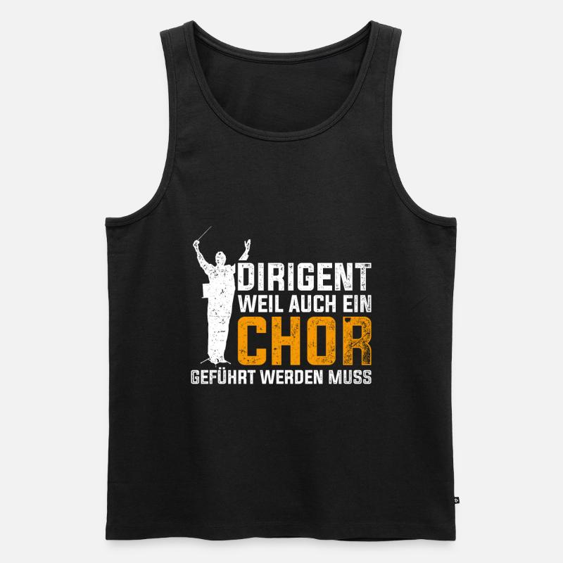 Chorleiter Musiker Dirigent - Männer Premium Bio Tank Top - Schwarz