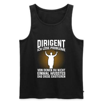 Retro Chorleiter Dirigent - Männer Premium Bio Tank Top - Schwarz - Vorne - Michal (187cm)