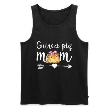Meerschweinchen Mutter - Männer Premium Bio Tank Top - Schwarz - Vorne - Michal (187cm)