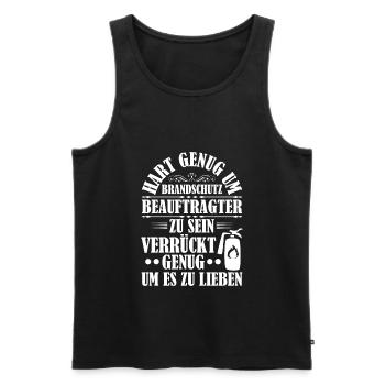 Brandschutzbeauftragter Brandschutz Feuerlöscher - Männer Premium Bio Tank Top - Schwarz - Vorne - AI Model Male 178 light (178cm)
