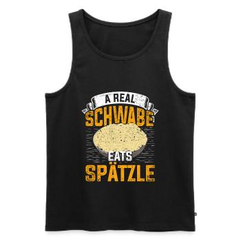 Schwaben Spätzle - Männer Premium Bio Tank Top - Schwarz - Vorne - Michal (187cm)
