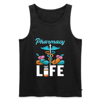 Apotheker Pharmacy Life Apotheke Pharmazie Student - Männer Premium Bio Tank Top - Schwarz - Vorne - AI Model Male 178 light (178cm)