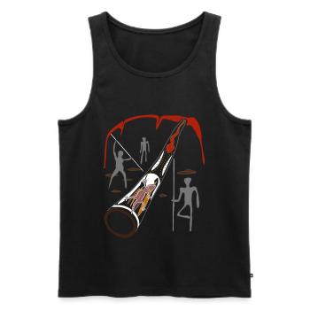 Didgeridoo Didjeridu Instrument - Männer Premium Bio Tank Top - Schwarz - Vorne - AI Model Male 178 light (178cm)