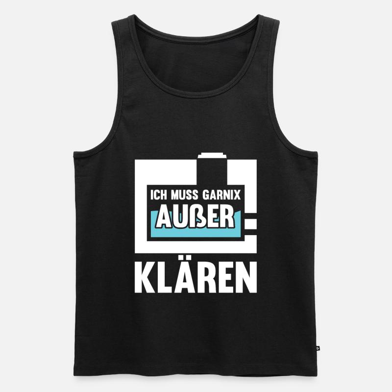 Fachkraft Abwassertechnik Kläranlage - Männer Premium Bio Tank Top - Schwarz
