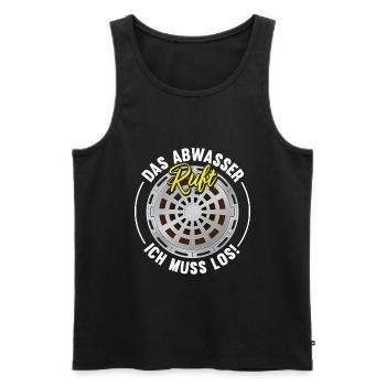 Retro Abwassertechnik Abwasser Kläranlage - Männer Premium Bio Tank Top - Schwarz - Vorne - AI Model Male 178 light (178cm)