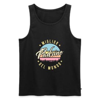 Bester Patenonkel der Welt Geschenk Onkel Pate - Männer Premium Bio Tank Top - Schwarz - Vorne - AI Model Male 178 light (178cm)