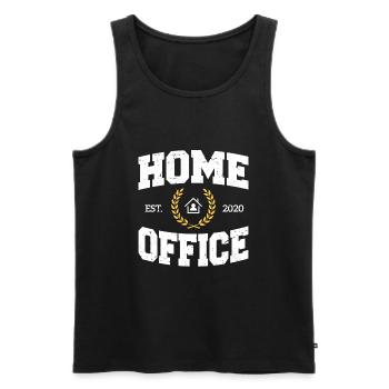 Home Office Est 2020 Home Working Home Office - Men's Premium Organic Tank Top - black - Front - AI Model Male 178 light (178cm)