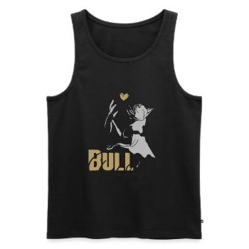 French Bulldog Daddy - Dogs Design - Men's Premium Organic Tank Top - black - Front - AI Model Male 178 light (178cm)