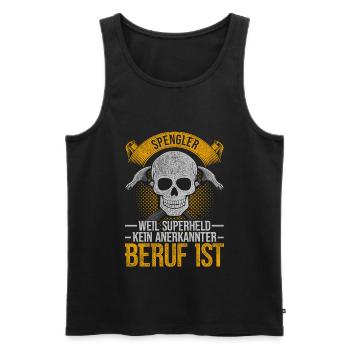 Spengler Installateur Klempner Beruf - Männer Premium Bio Tank Top - Schwarz - Vorne - AI Model Male 178 light (178cm)