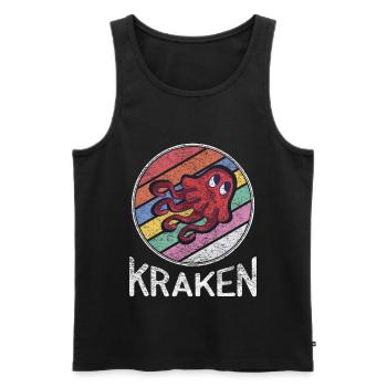 Kraken Children - Men's Premium Organic Tank Top - black - Front - AI Model Male 178 light (178cm)