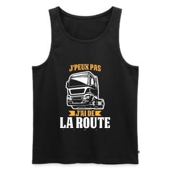 Routier Camionneur Camion Route Humour Cadeau - Männer Premium Bio Tank Top - Schwarz - Vorne - AI Model Male 178 light (178cm)