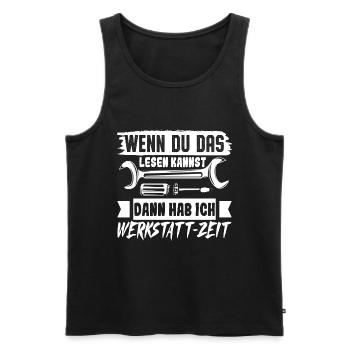 Werkstatt Zeit Schrauber Mechaniker KFZ Schrauben - Männer Premium Bio Tank Top - Schwarz - Vorne - Michal (187cm)