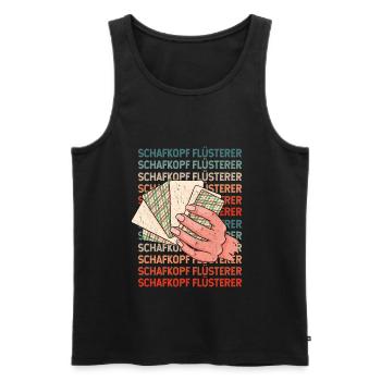 Schafkopf Flüsterer Schafkopfen - Männer Premium Bio Tank Top - Schwarz - Vorne - Michal (187cm)
