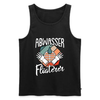 Retro Abwasser Flüsterer Abwassertechniker - Männer Premium Bio Tank Top - Schwarz - Vorne - AI Model Male 178 light (178cm)