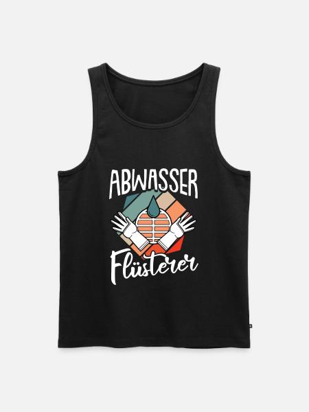 Retro Abwasser Flüsterer Abwassertechniker - Männer Premium Bio Tank Top - Schwarz