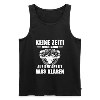 Abwassertechniker keine Zeit klären Kläranlage - Männer Premium Bio Tank Top - Schwarz - Vorne - AI Model Male 178 light (178cm)