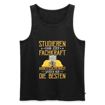 Fachkraft für Arbeitssicherheit die Besten Sifa - Männer Premium Bio Tank Top - Schwarz - Vorne - Michal (187cm)