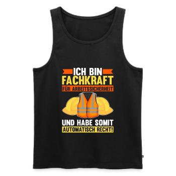 Arbeitssicherheit Fachkraft automatisch Recht Sifa - Männer Premium Bio Tank Top - Schwarz - Vorne - AI Model Male 178 light (178cm)