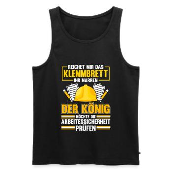 Arbeitssicherheit prüfen Fachkraft Sifa - Männer Premium Bio Tank Top - Schwarz - Vorne - Michal (187cm)