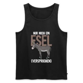 Nur noch ein Esel Bauernhof - Männer Premium Bio Tank Top - Schwarz - Vorne - Michal (187cm)
