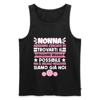 Nonna Festa della Mamma migliore Nonna del mondo - Männer Premium Bio Tank Top - Schwarz - Vorne - AI Model Male 178 light (178cm)