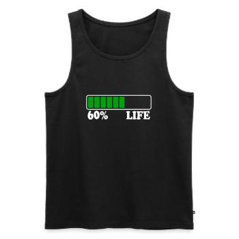 60th Birthday 60% Life 60 Years of Life Loading Beam - Men's Premium Organic Tank Top - black - Front - AI Model Male 178 light (178cm)