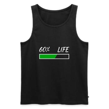 60th Birthday 60% Life 60 Years of Life Loading Beam - Men's Premium Organic Tank Top - black - Front - AI Model Male 178 light (178cm)