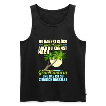 Gran Canaria Sehnsucht Kanaren Spanien - Männer Premium Bio Tank Top - Schwarz - Vorne - Michal (187cm)