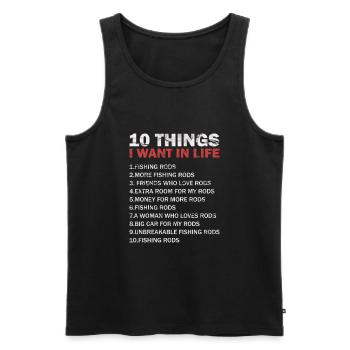 I love Fishing 10 things I love about fishing - Men's Premium Organic Tank Top - black - Front - Michal (187cm)