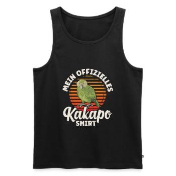 Papagei retro mein offizielles Kakapo - Männer Premium Bio Tank Top - Schwarz - Vorne - Michal (187cm)